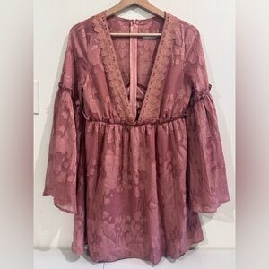 Moon River Dusty Rose Textured Fabric